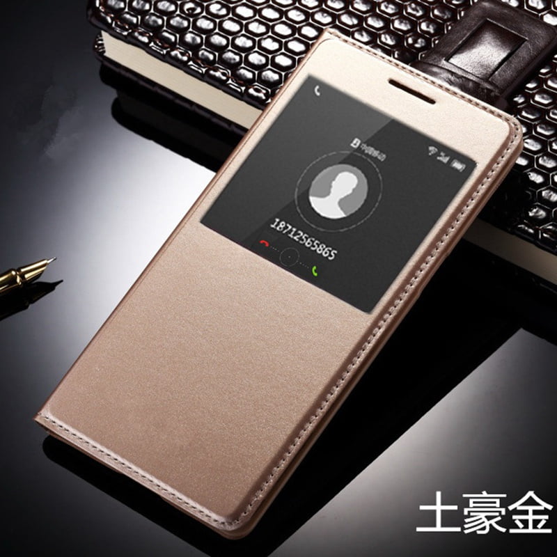 Smart View Flip Case Huawei P8 Lite Gold Gadgets House