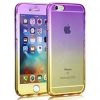 Gradient Color Ultra Thin 2in1 Silicone Case For iPhone X (PURPLE/YELLOW)