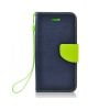 Fancy Diary Magnetic Book Case For HUAWEI Y6 2018 (Navy / Lime)