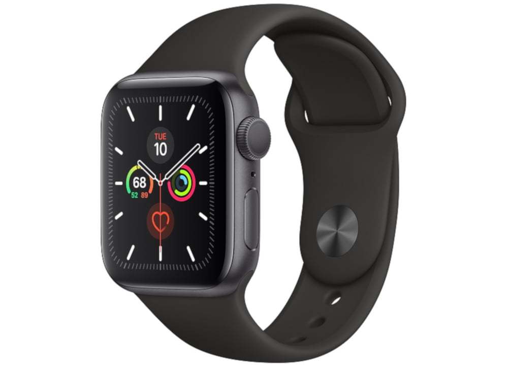 Apple iWatch Series 5 Space Grey Aluminumcase Black Sport Band 44mm ...