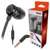 JBL T290 In-Ear Headphones Wired 3.5mm With Mic, Flat Cord With Universal Remote, Pure Bass Sound BLACK