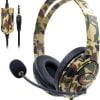 Gaming Headset – PS4 + Xbox One + Nintendo Switch + PC – Camouflage