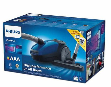 Brengen Meer feedback Philips FC8245/09 PowerGo Bagged vacuum cleaner 750W Blue – Gadgets House