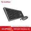 Cliptec Set of multimedia keyboard + optical mouse 1200DPI Slimline Air  wireless grey