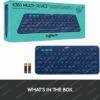 Logitech K380 Multi-Device Wireless Bluetooth Keyboard (Navy Blue)