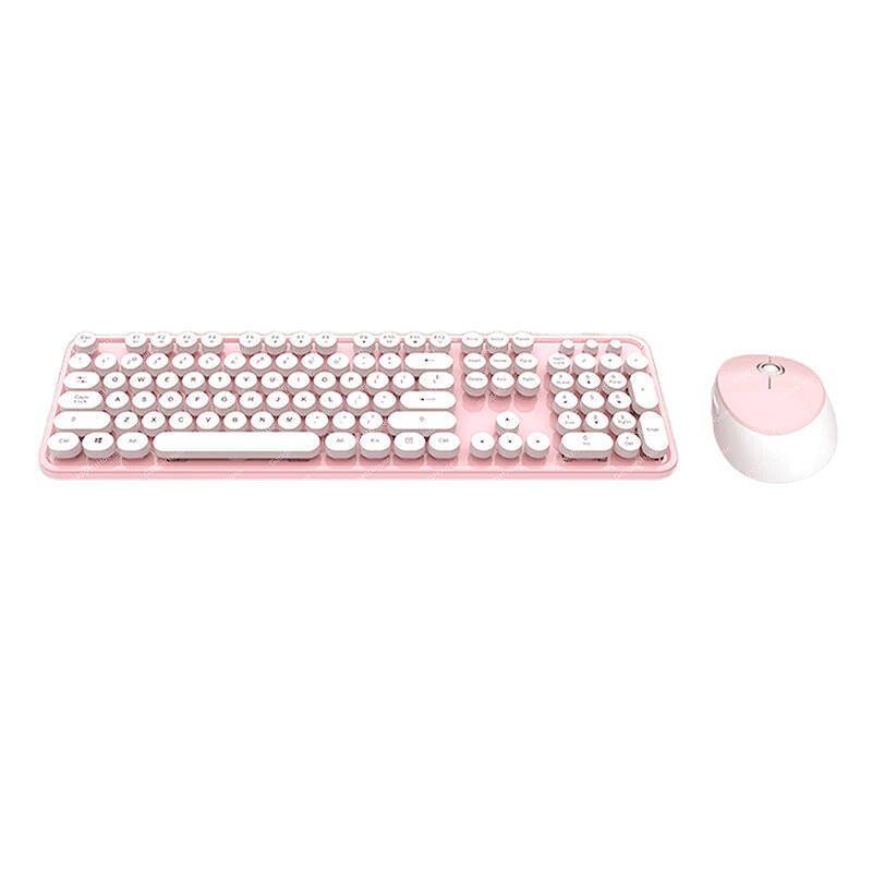 MOFII Wireless Keyboard + Mouse set Sweet 2.4G (White-Pink)