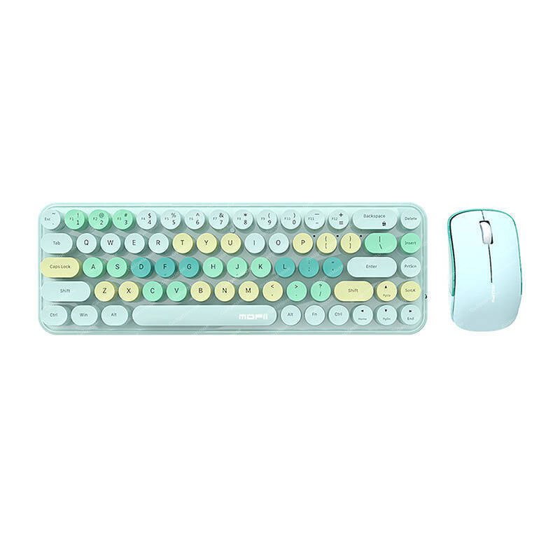 MOFII Wireless Keyboard + Mouse set  Bean 2.4G   (Green)