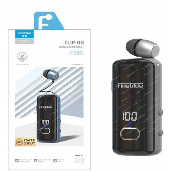 Fineblue – F580 Bluetooth Handsfree with Vibration Alert – BLACK