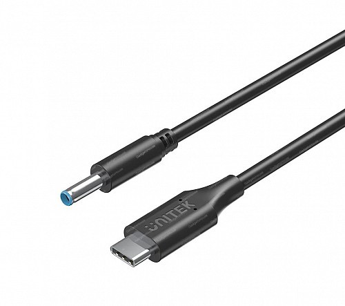 Unitek UCL USB-C to DC Cable 1.8m 65W for HP 4.5×3.0mm C14117BK