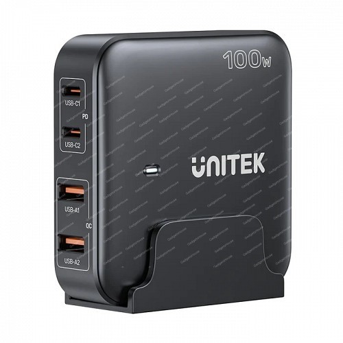 Unitek Charge Desktop 100W 4in1 GaN Charger Black P1229ABK01-UK