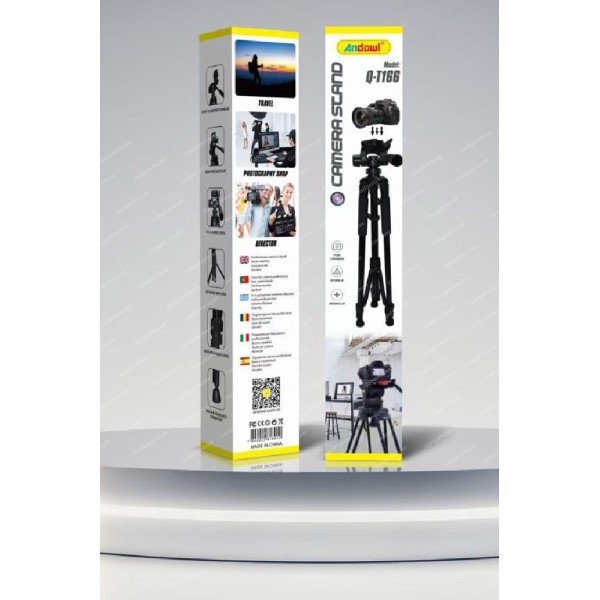 ANDOWL Adjustable Tripod Video Photo Foldable  Non-Slip Camera Stand Q-T166
