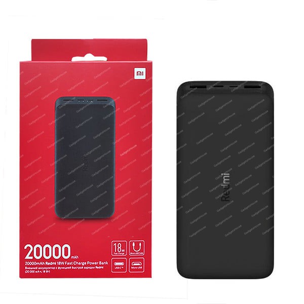 Xiaomi Redmi Powerbank 20000 MA, Quick Charge 3, 18W, Black